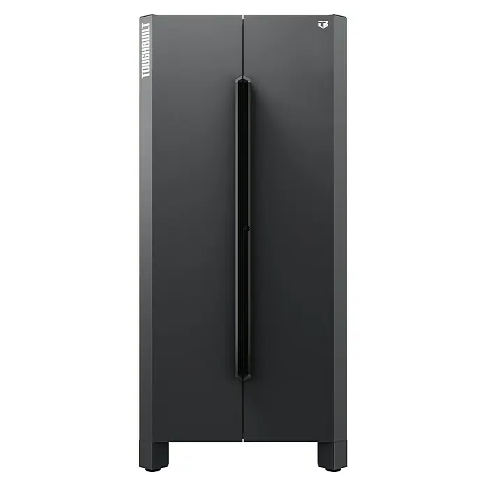 ToughBuilt Armario multiusos metálico - An x Al: 92 x 198 cm, Número de puertas: 2 ud. - Aquí hay una imagen de un armario de herramientas Toughbuilt, con un diseño moderno y una construcción robusta. Ideal para el taller.