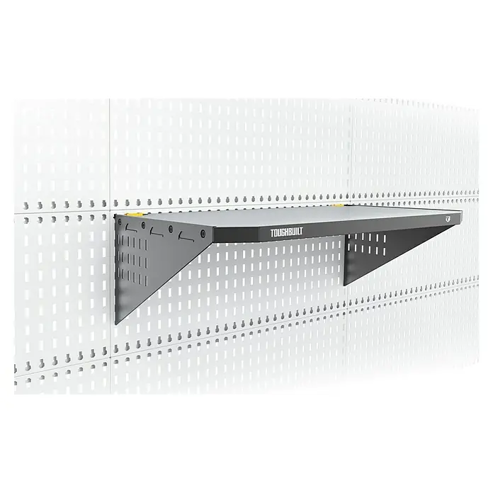 ToughBuilt Listón de estantería - Ancho: 68 cm, Capacidad de carga: 34 kg, Negro - Una estantería de pared Toughbuilt resistente, perfecta para talleres y garajes. La estantería proporciona un almacenamiento estable y es fácil de instalar.