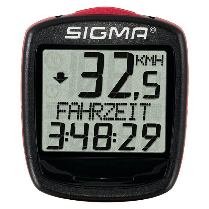 Sigma Fahrradcomputer BC 1200Befestigungsmaterial, Kabelgebunden Front View