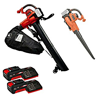 Einhell Power X-Change 18V Soplador/Aspirador de batería 36/230 LI E-SOLO + Batería y cargador PXC-Starter kit (18 V, 2 baterías, Potencia de soplado: 225 m³/h, Velocidad de soplado: 230 km/h)