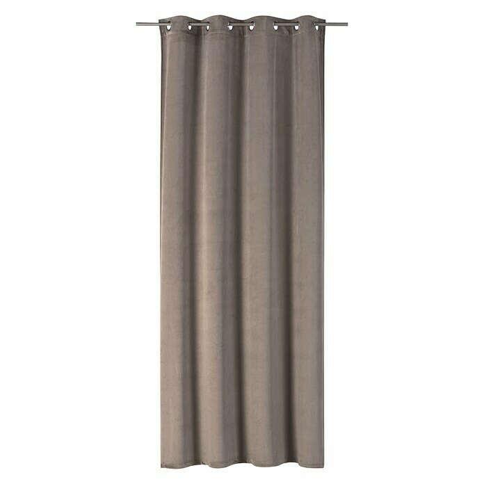 Elbersdrucke Verdunkelungsvorhang Odeon140 x 255 cm, 100 % Polyester, Taupe Front View