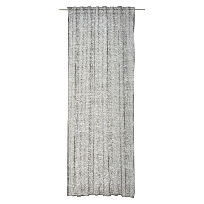 Rasch Home Schlaufenschal Charisma - 140 x 255 cm, 100 % Polyester, Grau - Ein elegantes graues Paneelgardine mit dezenter Textur, das jedem Raum eine stilvolle Note verleiht und das Licht sanft filtert.