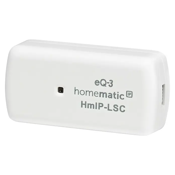 Homematic IP LED-Stripes Set - Länge: 2 m, RGBW, 24 W - Nahaufnahme eines Homematic IP Schaltaktors für smarte Lichtsteuerung.