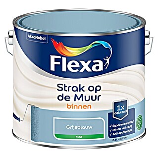 Flexa Strak op de Muur Muurverf (Grijsblauw, Mat, 2,5 l)
