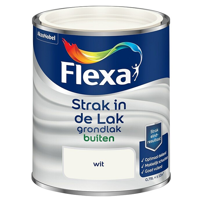 Flexa Strak in de Lak Grondverf (Wit, 750 ml, Buiten) | BAUHAUS