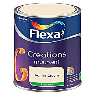 Flexa Creations Muurverf (Vanilla Cream, Extra mat, 1 l)