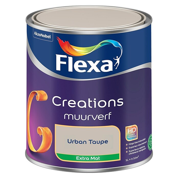 Flexa Creations Muurverf (Urban Taupe, Extra mat, 1 l) | BAUHAUS