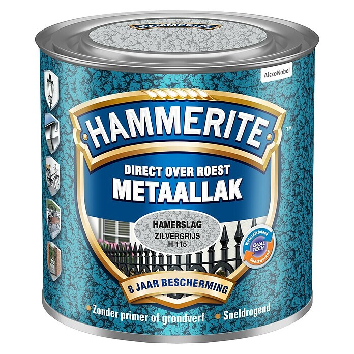Hammerite Metaallak (Hamerslag Zilvergrijs, 250 ml) | BAUHAUS