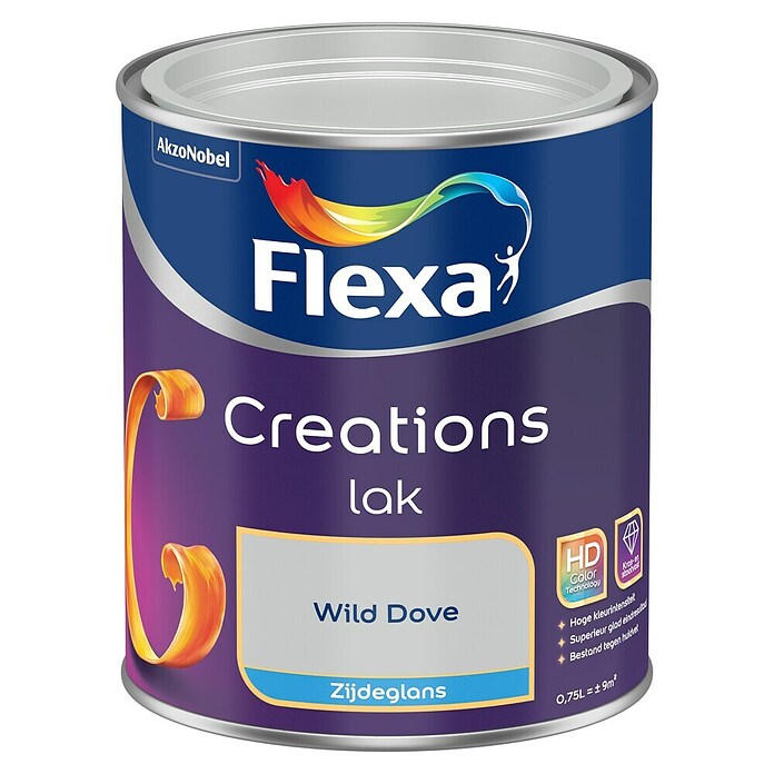 Flexa Creations Kleurlak (Wild Dove, Zijdeglans, 750 ml, Op waterbasis) | BAUHAUS