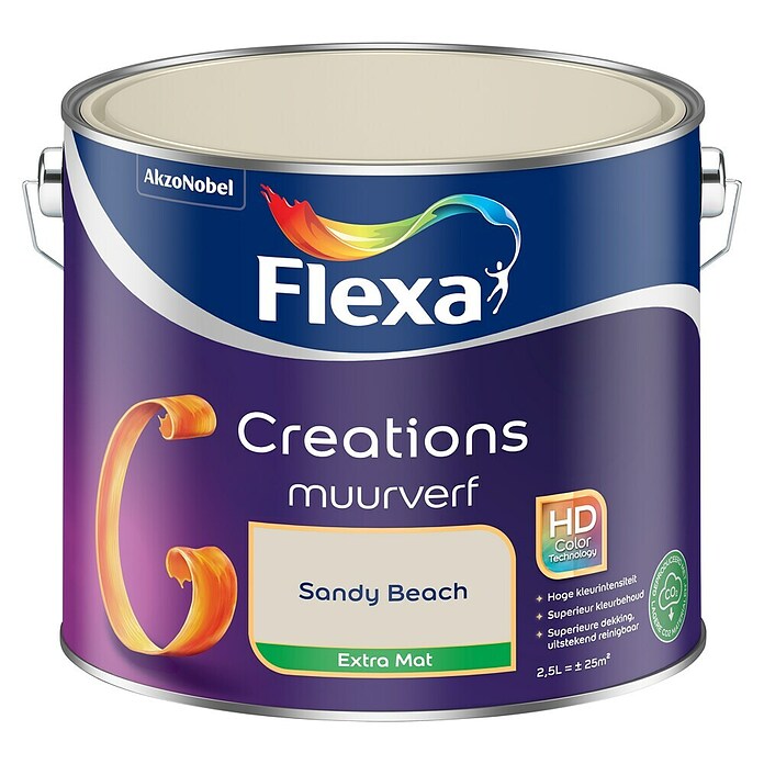 Flexa Creations Muurverf (Sandy Beach, Extra mat, 2,5 l) | BAUHAUS