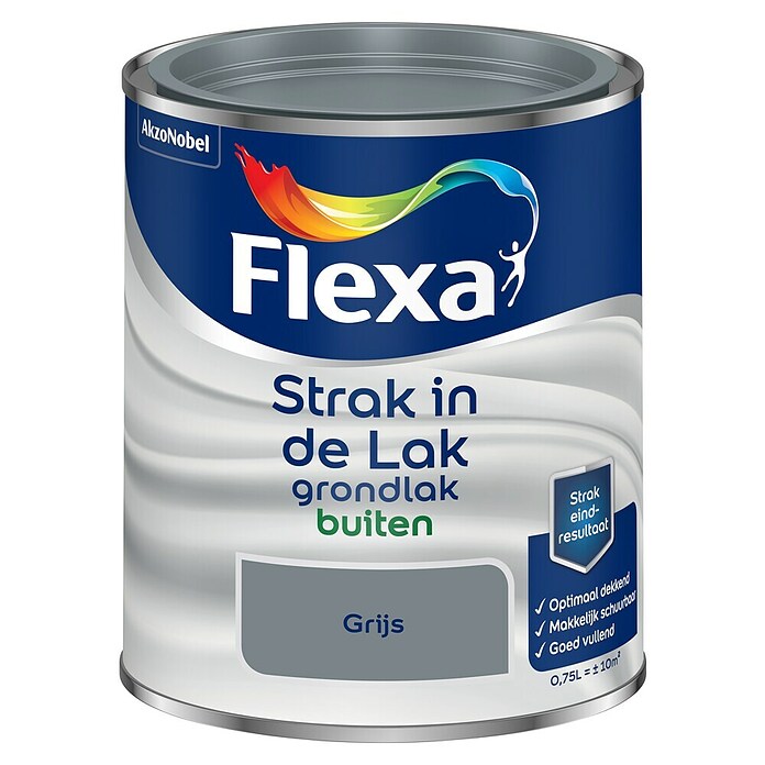 Flexa Strak in de Lak Grondverf (Grijs, 750 ml) | BAUHAUS