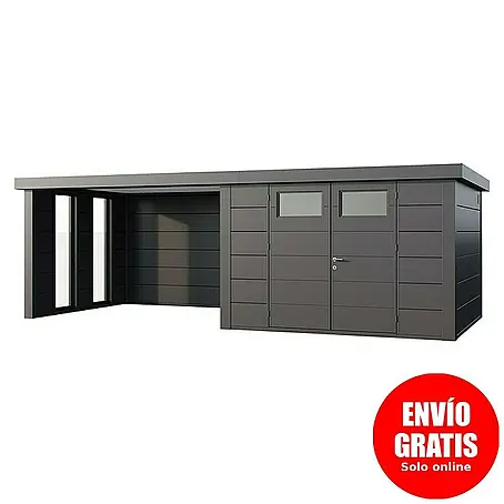 Telluria  Caseta para jardín Classico 3330 con salón a la izquierda y 2 ventanas