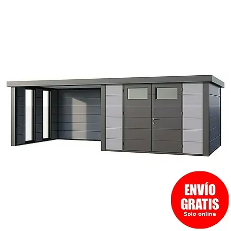 Telluria  Caseta para jardín Classico 3030 con salón a la izquierda y 2 ventanas