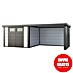Telluria Caseta metálica Classico 3030 con salón a la derecha y 2 ventanas 