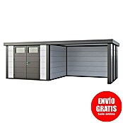 Telluria Caseta metálica Classico 3030 con salón a la derecha y 2 ventanas (Medidas ext. (An x Pr): 662 x 318 cm, Acero, Blanco/Antracita, Sin set) | BAUHAUS