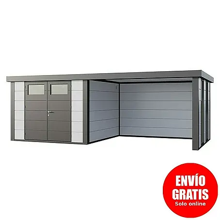 Telluria  Caseta para jardín Classico 3330 con salón a la derecha y 2 ventanas