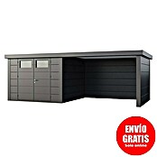 Telluria Caseta metálica Classico 3030 con salón a la derecha (Medidas ext. (An x Pr): 662 x 318 cm, Acero, Antracita, Sin set) | BAUHAUS
