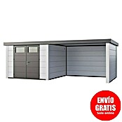 Telluria Caseta metálica Classico 3330 con salón a la derecha (Medidas ext. (An x Pr): 692 x 318 cm, Acero, Blanco, Sin set) | BAUHAUS
