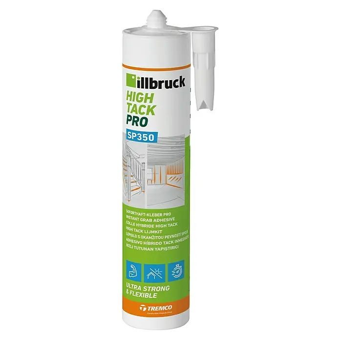 Illbruck Montagekleber High Tack SP350 - 310 ml, Schwarz - Bild eines illbruck SP350 High Tack Pro Klebstoffs.
