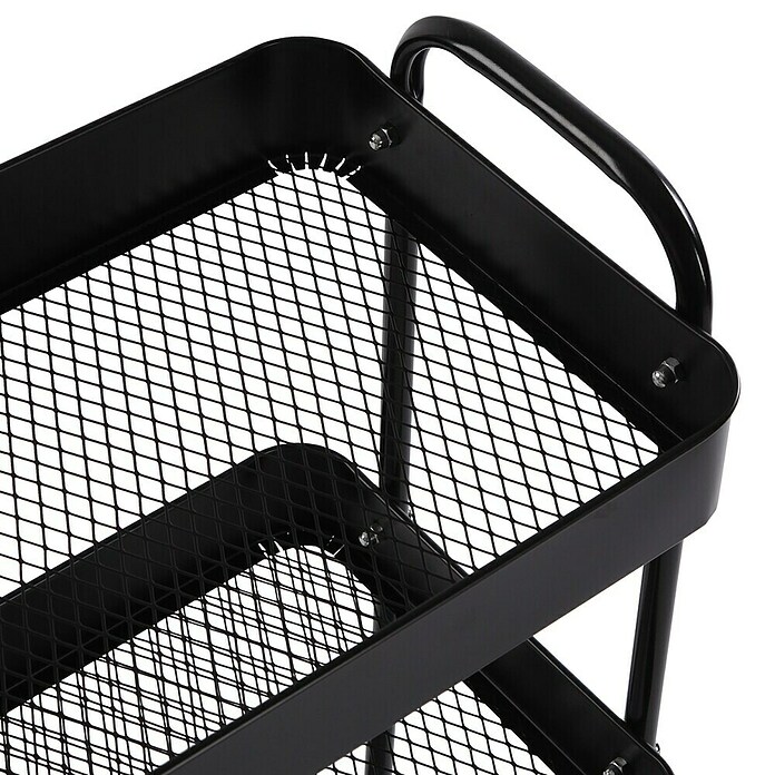 Versa Carro con ruedas (30 x 46 x 76 cm, Acero, Negro) | BAUHAUS