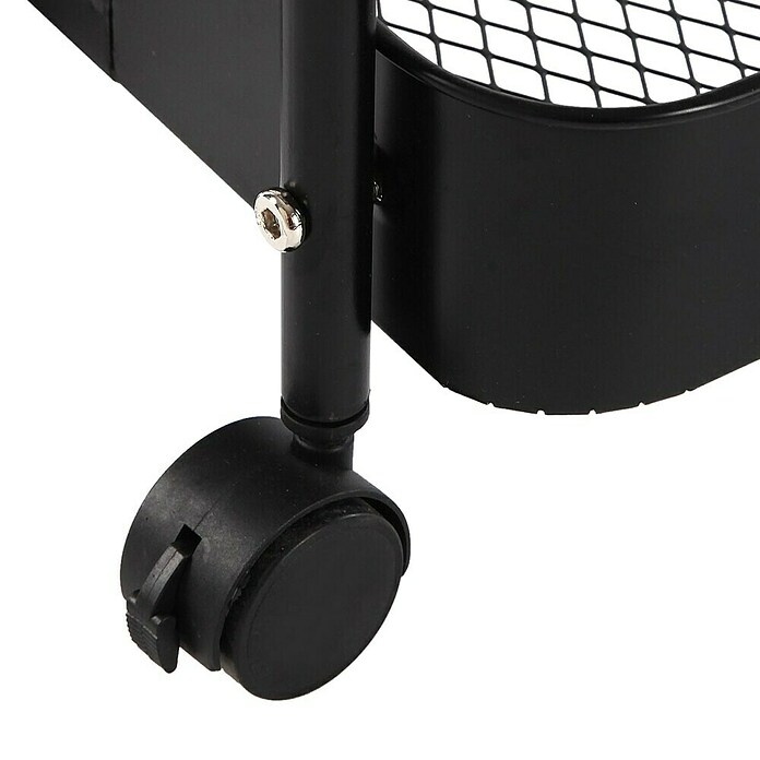Versa Carro con ruedas (30 x 46 x 76 cm, Acero, Negro) | BAUHAUS