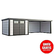 Telluria Caseta metálica Classico 3030 con salón XL a la derecha (Medidas ext. (An x Pr): 782 x 318 cm, Acero, Blanco/Antracita, Sin set) | BAUHAUS