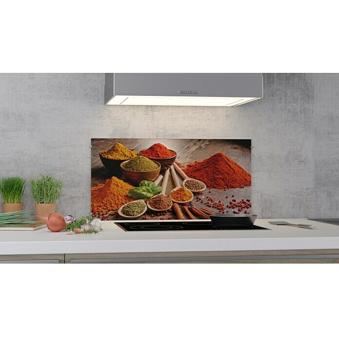 CUCINE Küchenrückwand (Oriental Spice, 80 x 40 cm, Stärke: 6 mm, Einscheibensicherheitsglas (ESG))