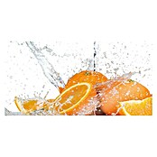 CUCINE Küchenrückwand (Orange Splash, 80 x 40 cm, Stärke: 6 mm, Einscheibensicherheitsglas (ESG))