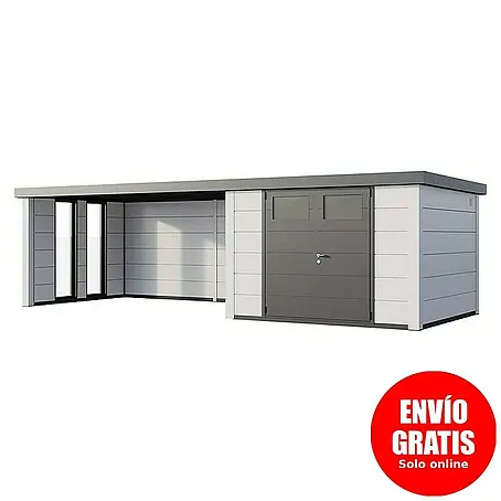 Telluria  Caseta para jardín Classico 3330 con salón XL a la izquierda y 2 ventanas