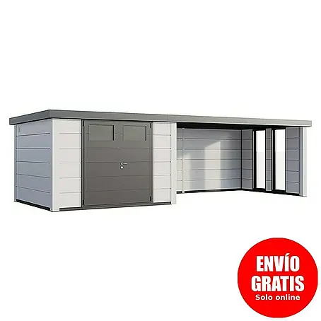 Telluria  Caseta para jardín Classico 3330 con salón XL a la derecha y 2 ventanas