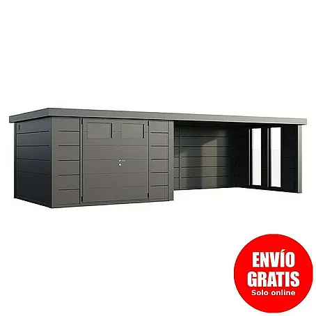 Telluria  Caseta para jardín Classico 3030 con salón XL a la derecha y 2 ventanas