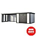 Telluria Caseta metálica Classico 3030 con salón XL a la izquierda y 2 ventanas 