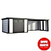 Telluria Caseta metálica Classico 3030 con salón XL a la derecha y 2 ventanas 