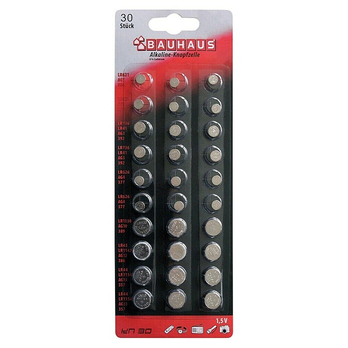 BAUHAUS Knoopcel (30-delig, 1,5 V)
