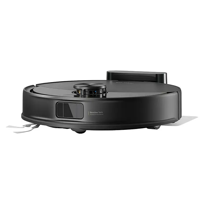 Roborock Saugwischroboter Q10 VF Black - Saugkraft: 10.000 Pa, Akkulaufzeit: 150 min, Fassungsvermögen Roboter: 500 ml, Schwarz - Ein Roborock Staubsauger mit reaktiver Technologie zur Hindernisvermeidung steht im Fokus, sein Design ist elegant und funktional.