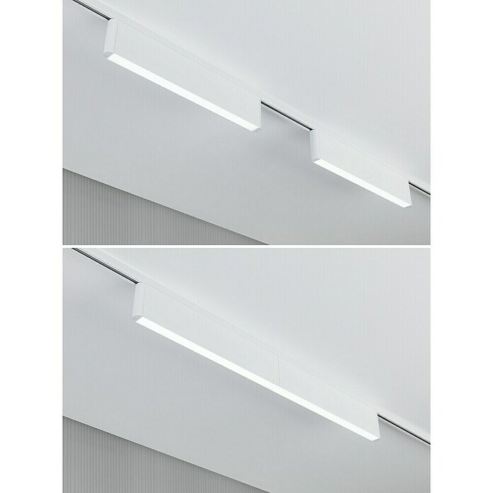 Paulmann URail Lámpara fluorescente LED Zelos (L x An x Al: 2,3 x 37,2 x 7,4 cm, Color de luz: Blanco neutro, Blanco) | BAUHAUS