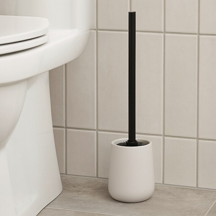 MSV Maonie Escobillero de suelo (Altura: 38,8 cm, Cerámica, Blanco) | BAUHAUS