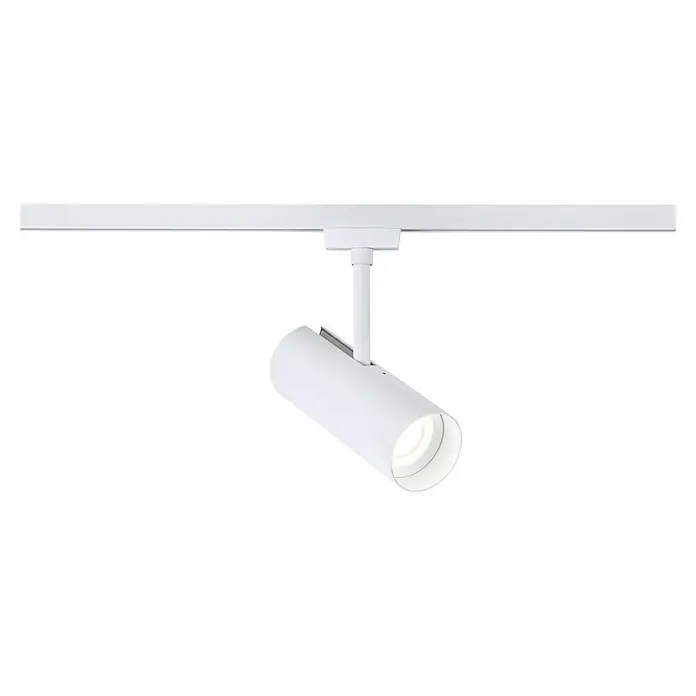 Paulmann URail LED-Spot Theron - 13 W, Signalweiß, Neutralweiß, 6,2 x 20 cm, 4.000 K - Weißer LED-Strahler an einer Schiene. Das Licht ist modern und minimalistisch designt, perfekt für die Akzentbeleuchtung in Innenräumen.