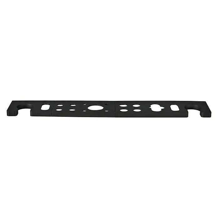 Küpper Werkzeugleiste - Passend für: Küpper Stahlblech-Lochwand, Kunststoff - Schwarze Gerätehalterung mit verschiedenen Löchern für eine vielseitige Montage, ideal für Werkstätten oder Hobbyräume.