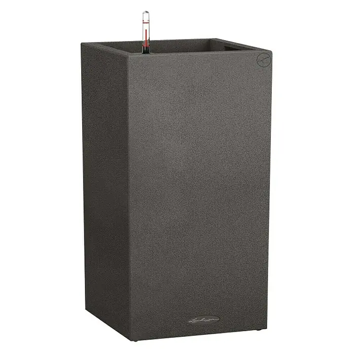 Lechuza Color Pflanzsäule eckig Canto - Außenmaß (L x B x H): 40 x 40 x 76 cm, Kunststoff, Graphitschwarz - Grauer Lechuza Pflanzkübel im minimalistischen Design. Ideal für Innen- und Außenbereiche, bietet er eine stilvolle Präsentation für Pflanzen.