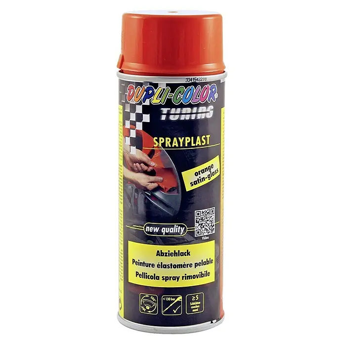 Dupli-Color Tuning Abziehlack SPRAYPLAST - Orange, 400 ml - Sprühdose Dupli-Color Tuning Sprayplast Ablack in Orange Satin-Glanz. Ideal für die individuelle Gestaltung von Fahrzeugen und anderen Oberflächen.