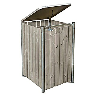 Hide Mülltonnenbox Verkleidung Wood Cover (Passend für: HIDE Mülltonnenbox-Gestell, Fassungsvermögen: 240 l, Holz, Imprägniert, Grau)