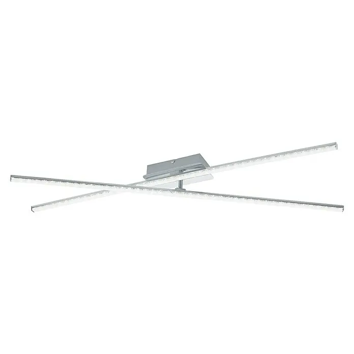 Tween Light Plafón LED Rezzato - 14 W, L x An x Al: 9 x 90 x 11,5 cm, Cromo, Claro, 2 ud. - Lámpara de techo moderna con tres barras de luz LED superpuestas, que proporciona una iluminación elegante y eficiente para cualquier espacio interior.