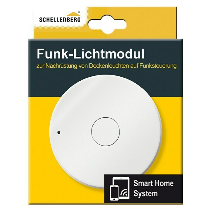 Schellenberg Smart Home Funk-LichtmodulAufputz, Weiß Front View