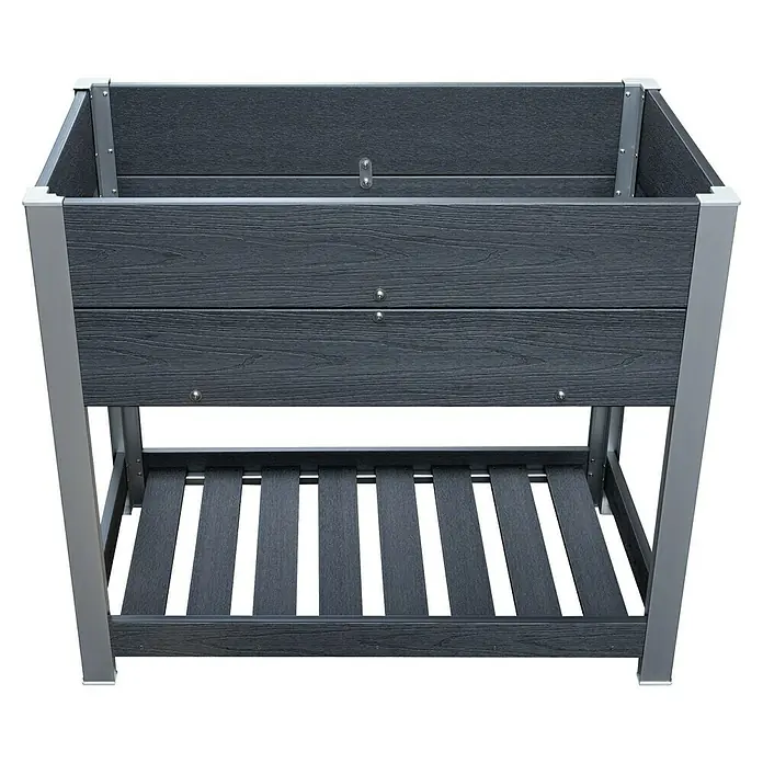 Hochbeet - 91 x 51 x 80 cm, Verbundwerkstoff, Anthrazit - Dieser erhöhte Pflanzkasten bietet eine komfortable Möglichkeit zum Gärtnern mit robustem, stilvollem Design.
