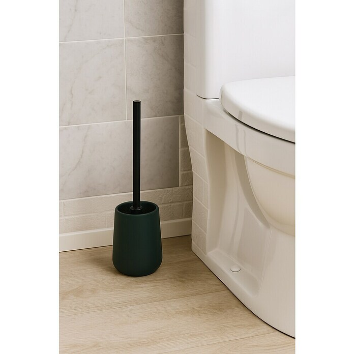 MSV Maonie Escobillero de suelo (Altura: 38,8 cm, Cerámica, Verde oscuro) | BAUHAUS