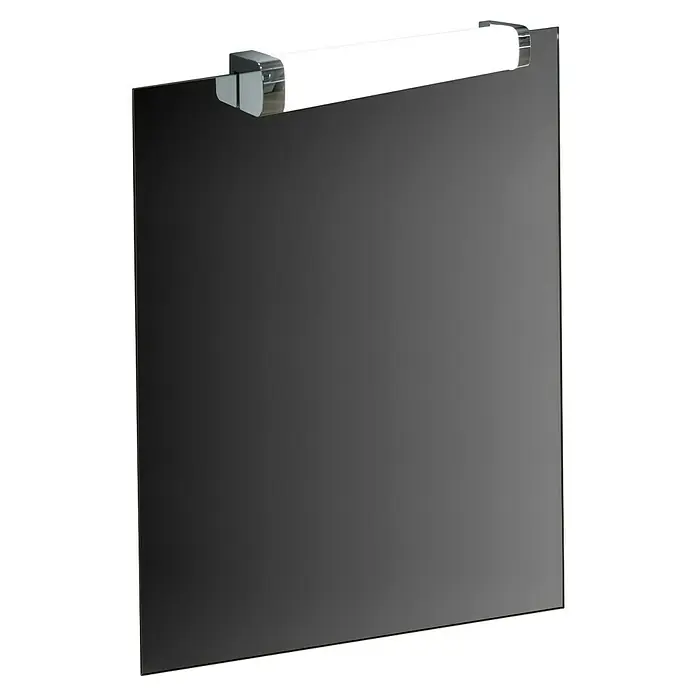 Lichtspiegel Lua - 60 x 80 cm, Silber - Hier ist ein modernes Spiegel mit integrierter Beleuchtung, perfekt für ein stilvolles Badezimmerambiente.\n