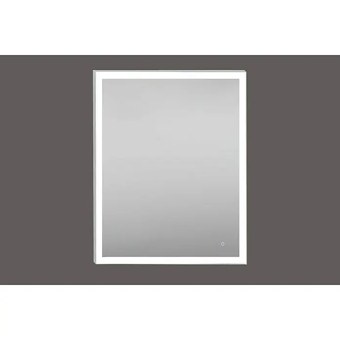 Lichtspiegel Etna - 60 x 70 cm, Stahl, Sensor - Beleuchteter rechteckiger Spiegel mit minimalistischem Design. Ideal für moderne Badezimmer, bietet optimale Ausleuchtung und stilvolle Akzente.