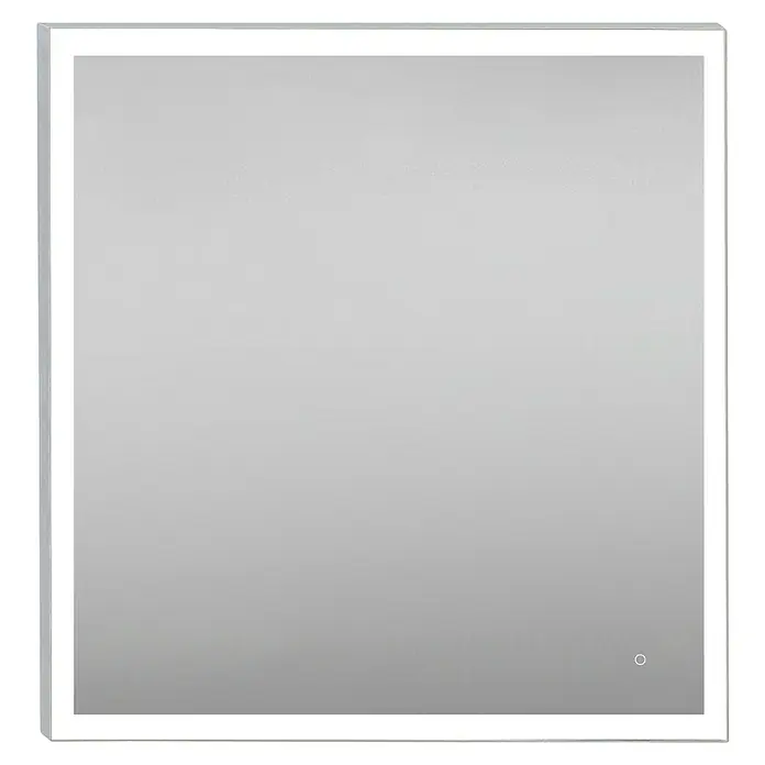 Lichtspiegel Etna - 80 x 70 cm, Stahl, Sensor - Ein quadratischer Spiegel mit LED-Beleuchtung. Das moderne Design macht ihn ideal für Badezimmer und Ankleidezimmer.