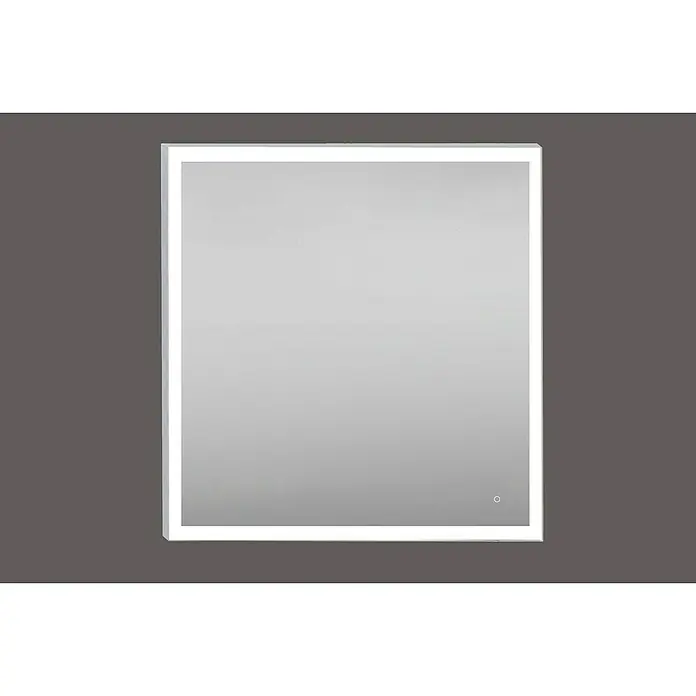 Lichtspiegel Etna - 80 x 70 cm, Stahl, Sensor - Beleuchteter LED-Badezimmerspiegel mit rechteckigem Design und minimalistischem Touch-Sensor für moderne Badezimmer.
